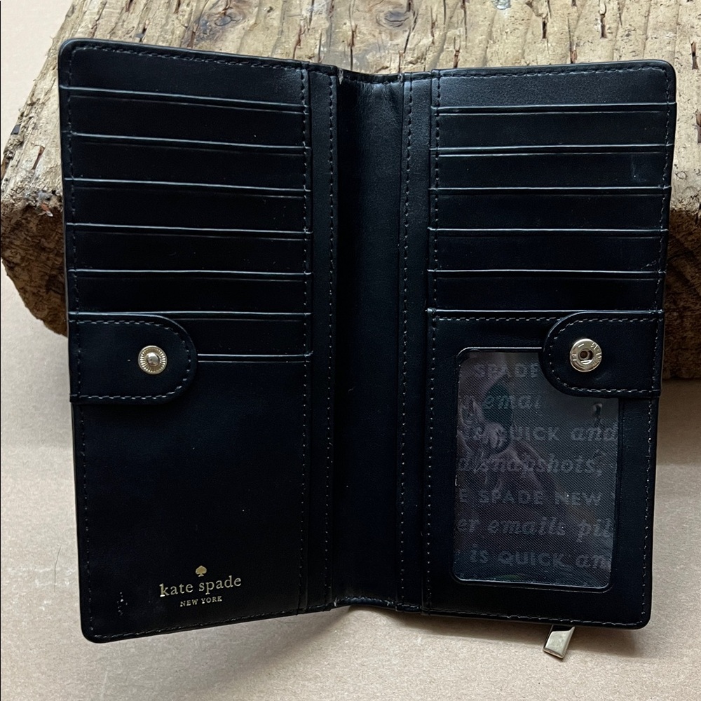 Kate Spade Black and Pink Floral Wallet - Picture 5 of 5